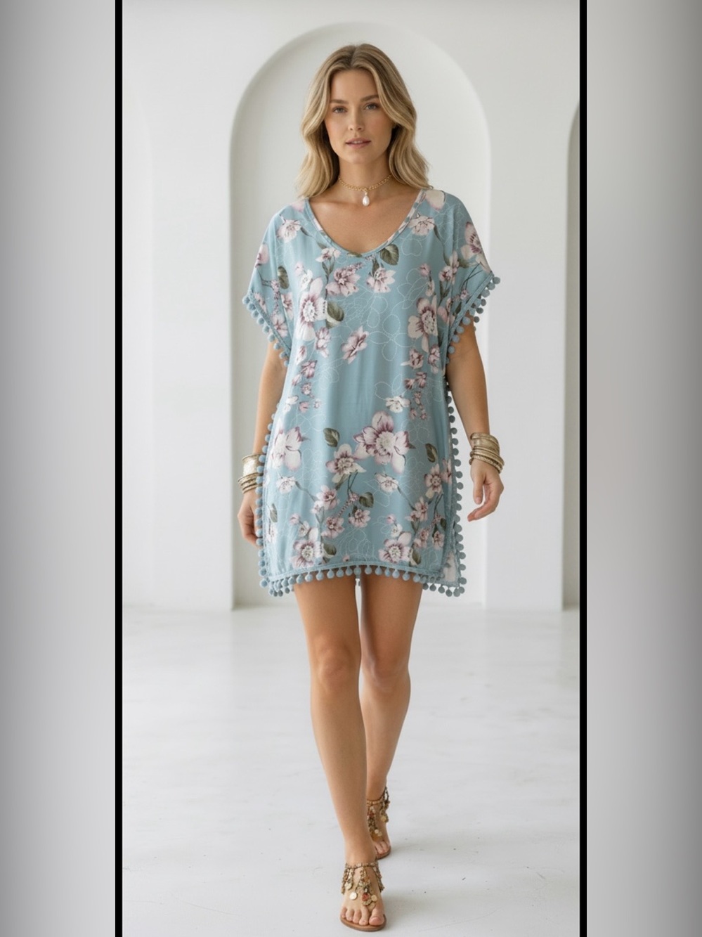 Romantic * Boho”‎ Vibes Pom Pom Swimsuit Cover up